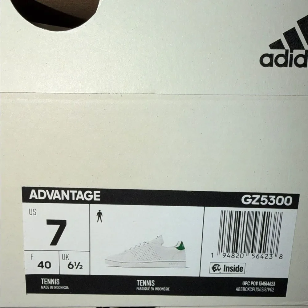 Adidas Advantage White Green GZ5300 Men’s Size 7